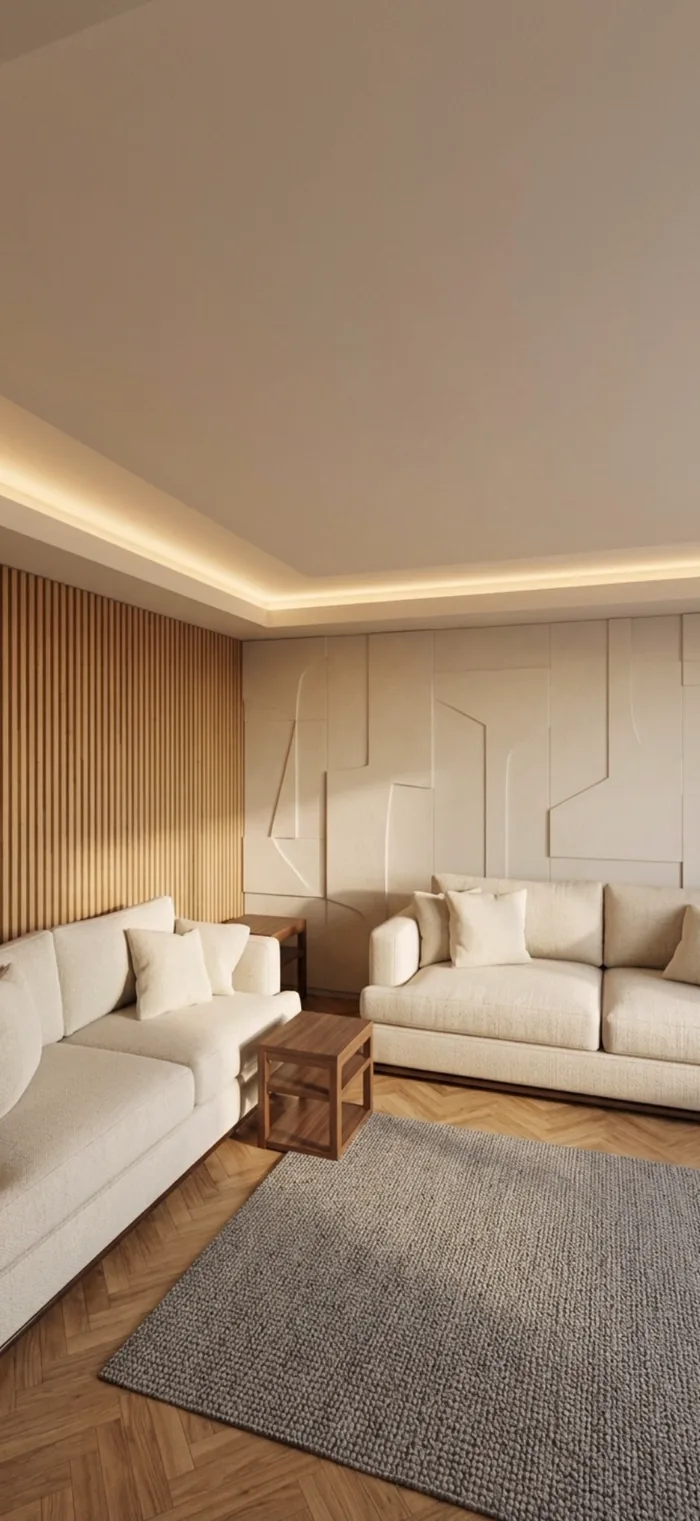 Aynı salonun fotoğraf gerçekliğinde AI renderı.